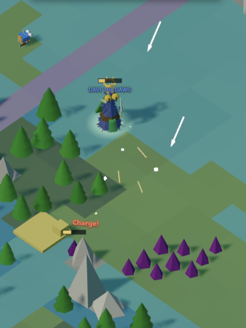 Dave the Dawg, a Hero of the Woodland Elves, walking a wood under a hail of arrows